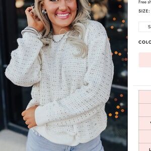 “Keeping Cozy Embellished Knot Sweater”